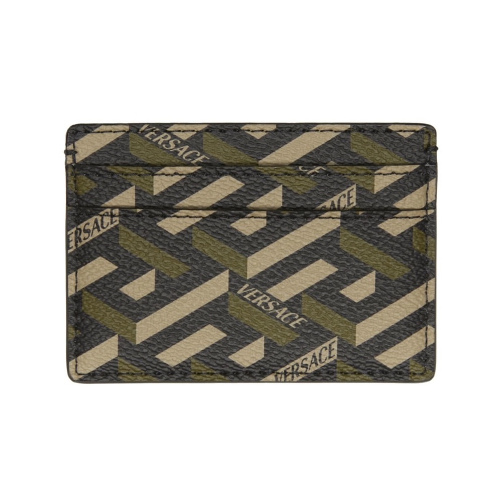 NWT! Versace “La Greca” Signature Print Card Holder - Authentic!